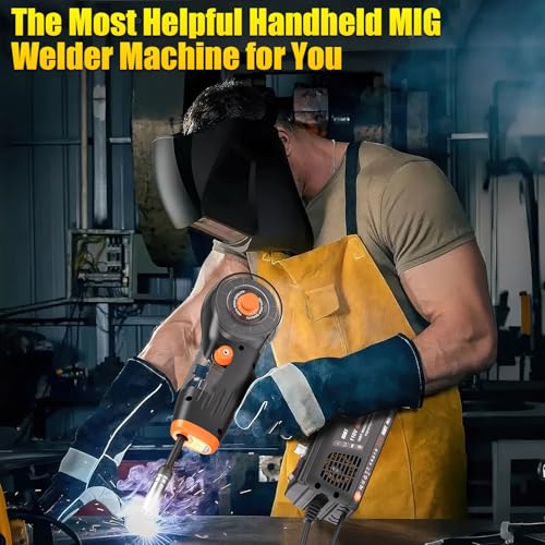 Protmex Handheld MIG Welder Machine - 110V Flux Core Portable Welder, 120A Gasless MIG Welding Machine, Inverter Wire Feed Welding Equipment, for Solder Bar Sizes from 0.030" to 0.035" (0.81.0mm) — view 5