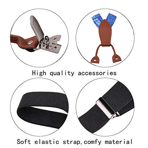 Guchol Suspenders Bow Tie For Boys And Girls Adjustable Unisex Elastic With Strong Metal Clips(Multicolor, 26 Inch(1-5Year) #TOP4