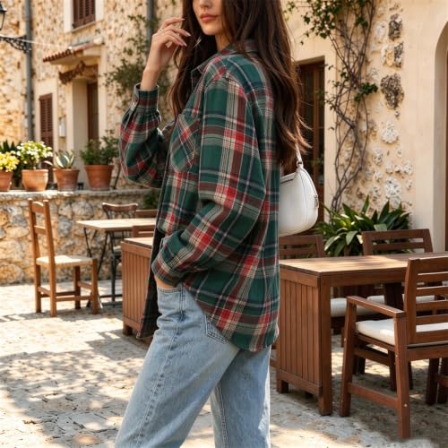 Plaid Shirts for Women Button Down Lightweight Fall Business Work Blouses - image 7