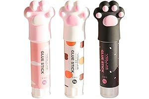 3Pcs Random Color Cat Claw Kawaii Stationery Cute Glue Stick
