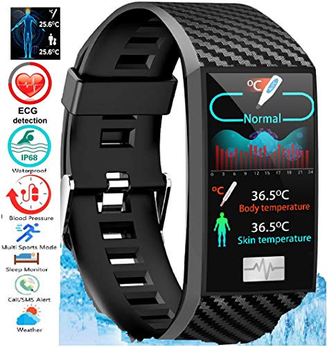 N3 ZELEK Smart Watch Body Temperature Smart Band Blood Pressure Monitor Fitness Tracker ECG PPG HEART Rate Monitor STRONG BATTERY Waterproof IP68 Activity Tracker for Women Sleep Monitor Unisex Watch