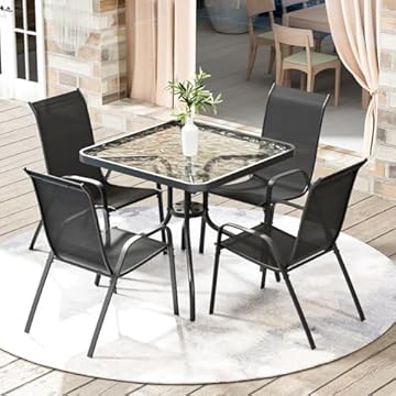 glass garden table and chairs