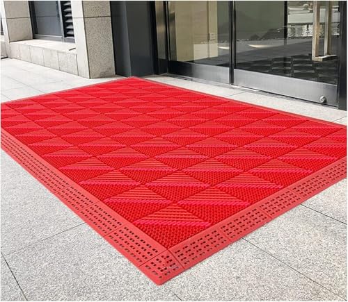 Paillasson emboîtable 45x75 cm tapis de sol extérieur pour entrée de maison