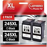 LEMERO 245XL Ink Cartridge Replacement for Canon 245XL Black Ink PG-245 245 XL Black Ink Cartridge Work with Canon Pixma MG2522 MG2500 MG2520 MX490 MX492 TR4520 TR4500 TS3322 TS202 Printer Ink (2Pack)