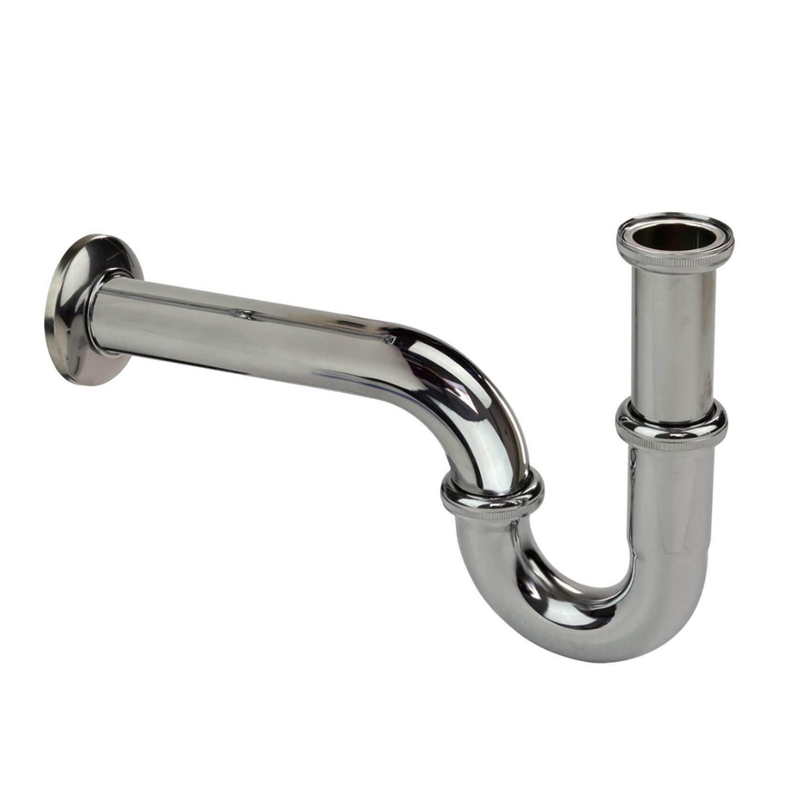 Fregadero Tubo de Drenaje sifón de Acero Inoxidable Cromado baño Cocina Lavabo sifón Desodorante tubería de Agua Drenaje Exquisito