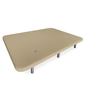 Homey - Base Tapizada 3D Extra Reforzada, Resistente y Robusta, con Barras de Refuerzo y 6 Patas metálicas roscadas de 25cm, 90x190, Beige