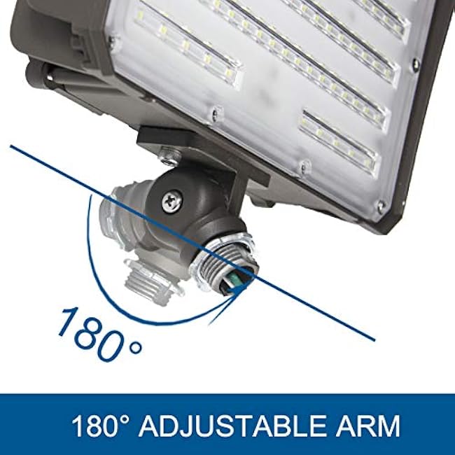DAKASON 100W LED Flood Light 5000K Outdoor Security Lighting Fixture
