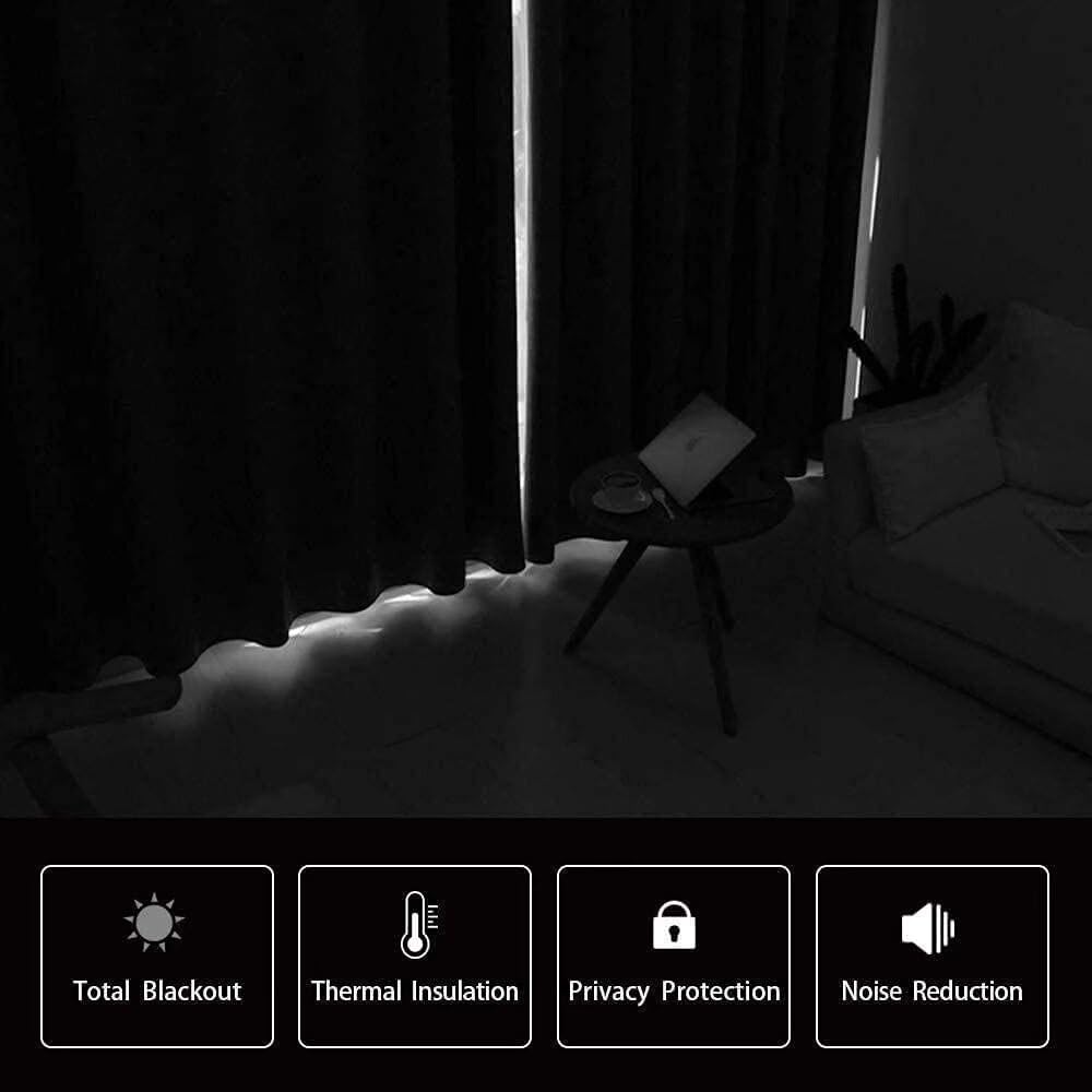 Shaari Vorhänge Gardinen mit Ösen, Vorhang Blickdicht, Verdunklungsvorhänge, Fensterdekoration, Schlafzimmer Wohnzimmer & Kinderzimmer Deko, Blackout Curtain 2er Set