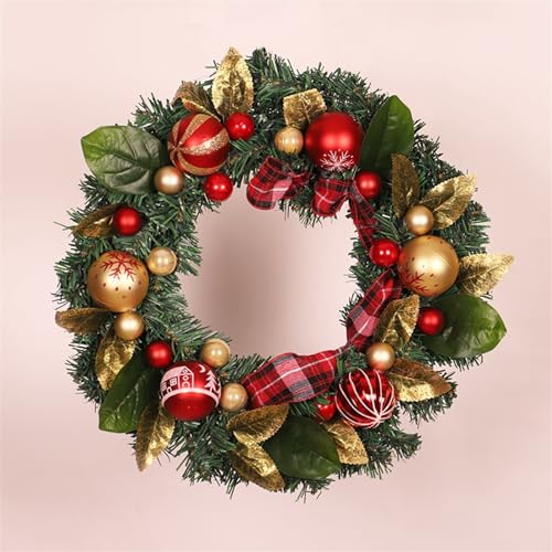 Couronnes décorations de Noël FLXHSA extérieures résistantes lot de 2 - 6