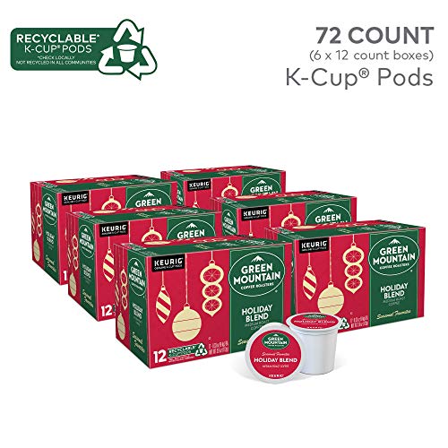 Image of Green Mountain Coffee Roasters Holiday Blend, Keurig Single Serve K-Cup Pods, 72 Count (6 Packs of 12)