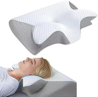 ZYVO Rest Pillow Kopf - Nacken Therapiekissen Schlafapnoe Orthopädisches Kissen Schnarchen Apnoe Unterstützung des Nackens Abnehmbarer und waschbarer Schlafprobleme wirksam verbessern (grau)