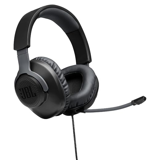 JBL Free WFH, Wired Over Ear Headphones with mic for Work from Home, Conference Calls, Online Learning & Teaching, Compatible with Universal Chat Apps (Black)