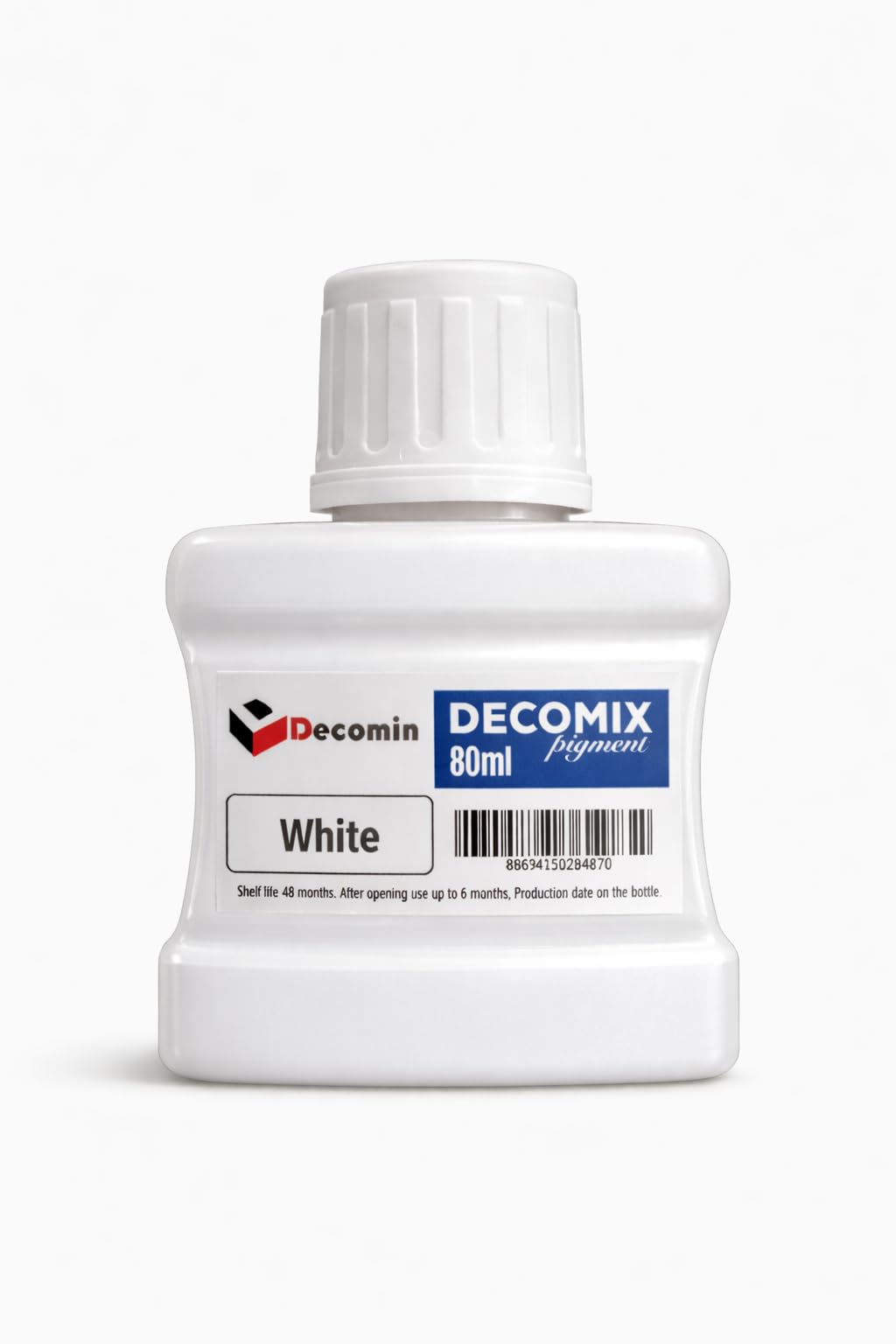 DECOMIN Decomix White Acrylic Colourant Pigment – Strong Tinting Colorant for Acrylic Paints & Decorative Plasters – Highly Concentrated Professional Tint – 80 ml