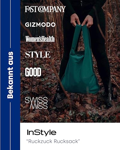 Notabag Original - Wasserabweisende, wiederverwendbare, faltbare Tasche und Rucksack (Forest Green)