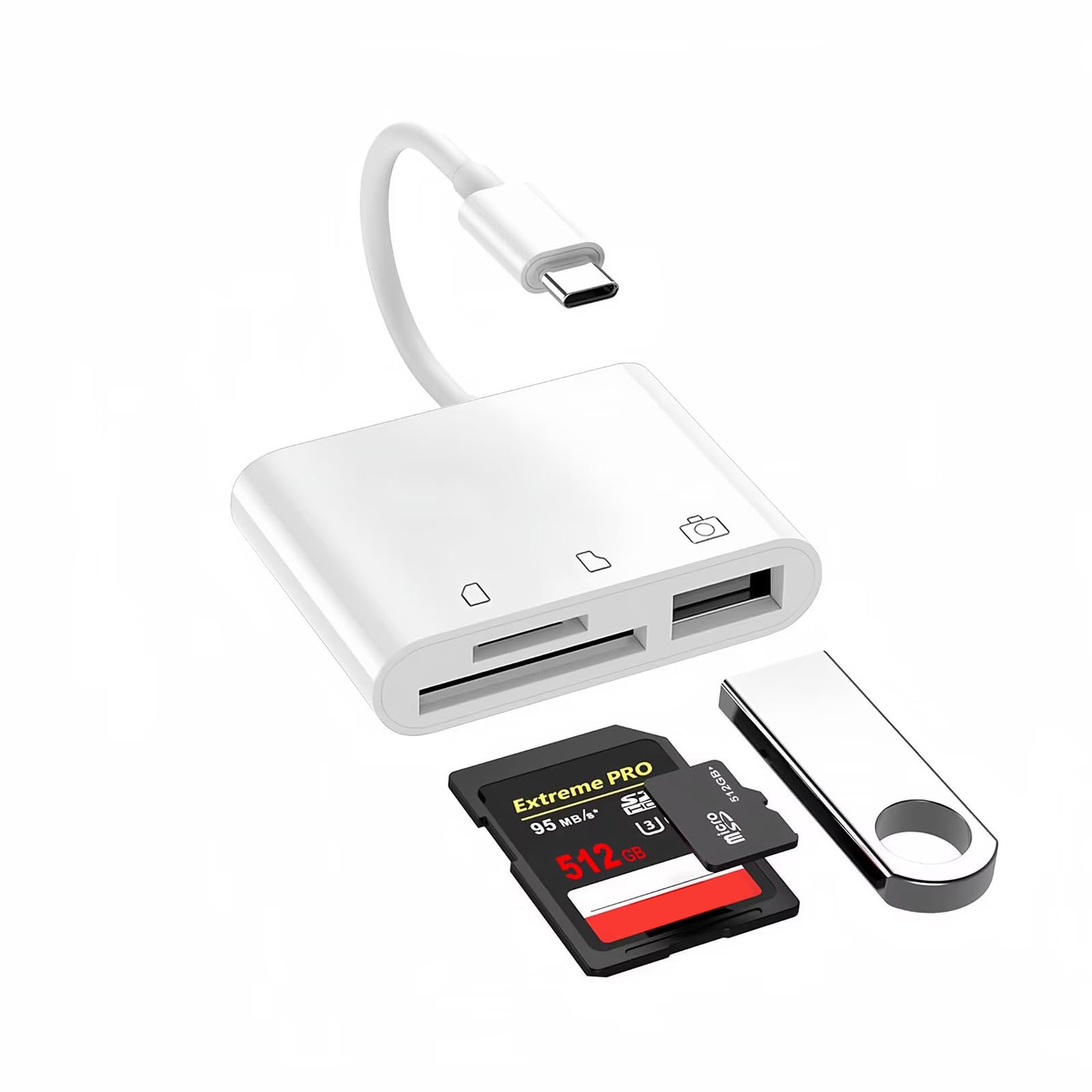 USB C to SD/Micro SD Card Reader USB Camera Card Reader Adapter Type C to Memory Card Adapter Compatible with iPhone 15, iPad Pro, MacBook Pro/Air, Chromebook, XPS, Galaxy-image-25