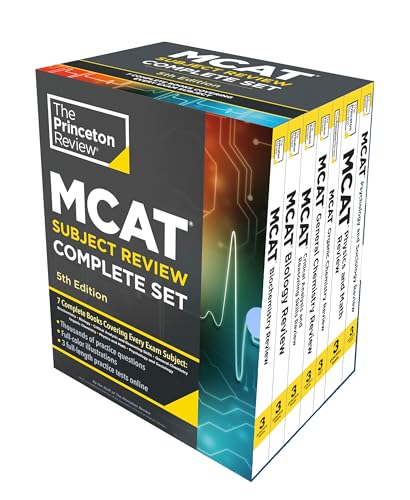 Princeton Review MCAT Subject Review Complete Box Set, 5th Edition: 7 Complete Books + 3 Online Practice Tests (Graduate School Test Preparation)