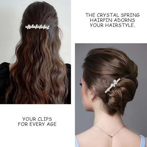 Pinzas para el cabello con diseño de mariposa y pedrería miniatura 5