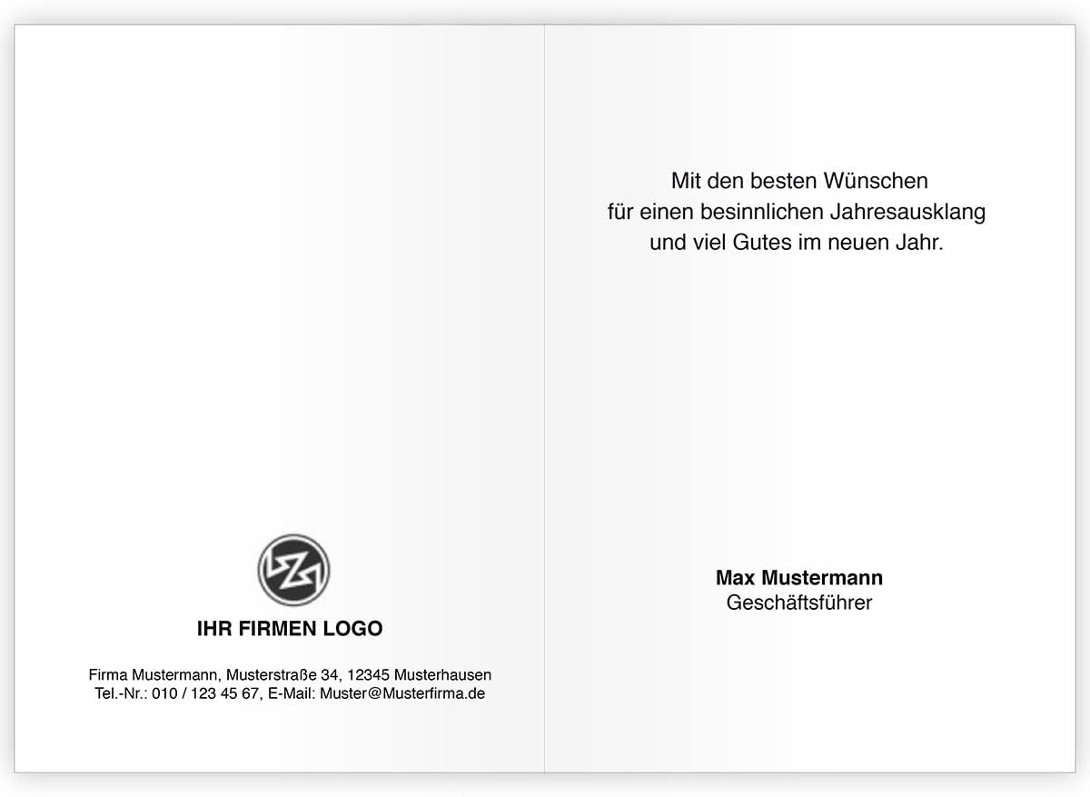20er Set Fröhliche Weihnachtskarten mit Umschlag mit Weihnachtskugeln jonglierendem, Schneemann, mit ihrem Text (Var10): Fröhliche Weihnachten und ein gesundes neues Jahr!