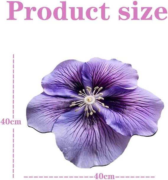 Floral Plush & Diatomaceous Earth Floor Mat,3D Realistic Pattern Non-Slip Absorbent Mat, Super Absorbent Safe Quick Drying Bath Mat for Bathroom Kitchen, Easy to Clean (Blue,15.7 * 15.7 inch)