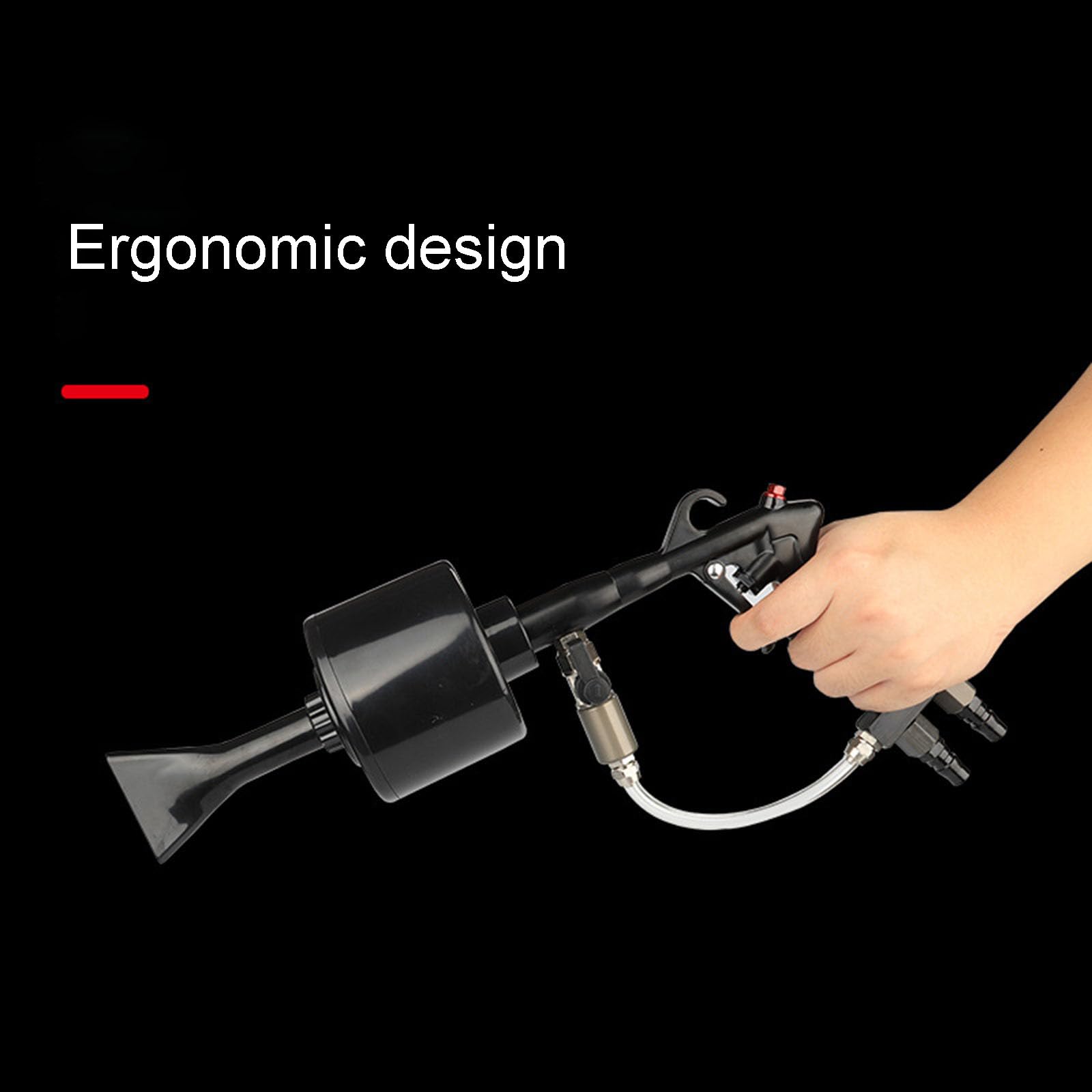 Pistolet piankowy z podwójną rurką, uchwyt ze stopu aluminium 30 cm, odpowiedni do wydajnego mycia samochodu, dysza PP z podwójną rurką, ergonomiczna konstrukcja, regulacja zaworu
