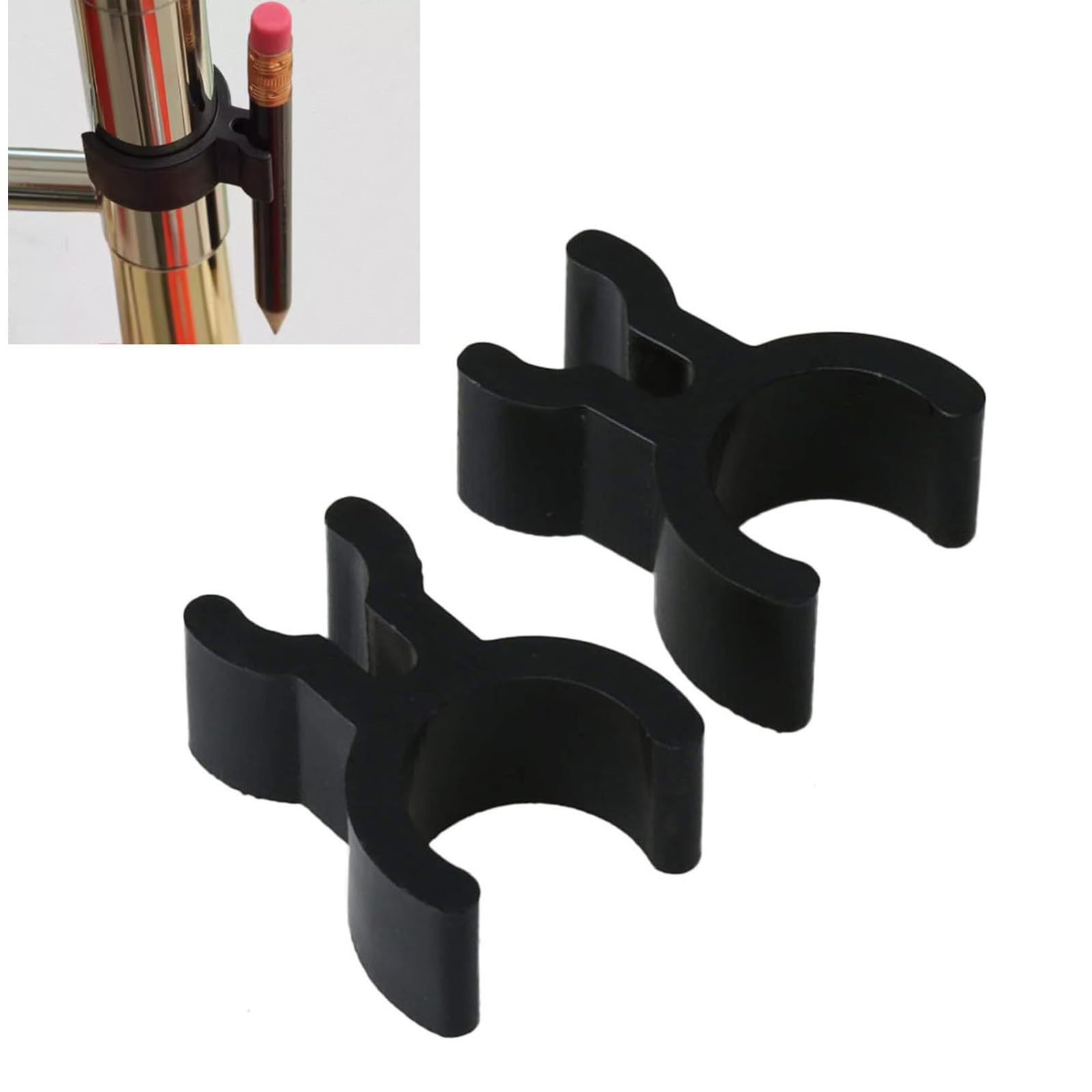 3 Stück Musikinstrument Bleistiftklemme Kunststoff Stifthalter für Blechbläser Trompete Posaune Bariton Kleines Übungswerkzeug Tuba Übungszubehör Organizer