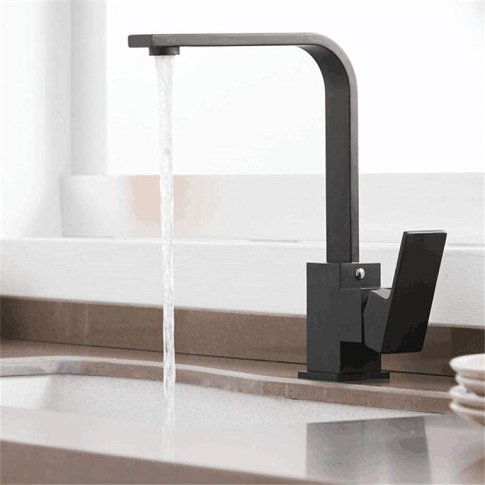 Robinet de cuisine en laiton mitigeur noir mat Style 1