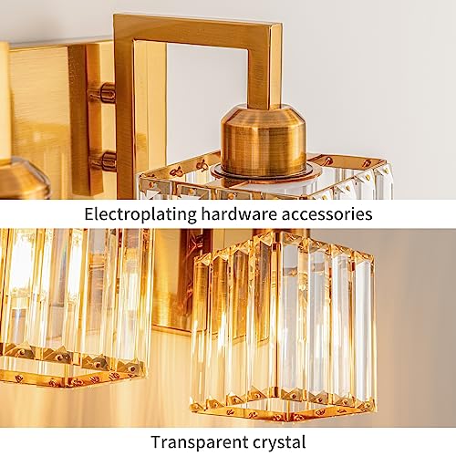 FDPBY Modern Bathroom Vanity Light 5-Lights Chrome Crystal Wall Lamp Bathroom Modern Crystal Vanity Lighting by FDPBY - Image 5