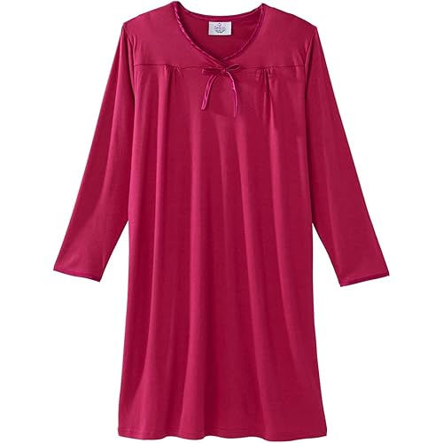 Silvert's Adaptive Clothing & Footwear Open Back Night Gown For Ladies - Assisted Dressing Hospital Gown