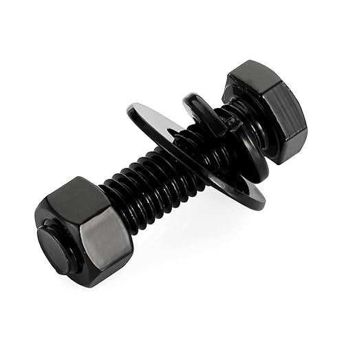 6 juegos de tornillos de cabeza hexagonal de 38-16 x 1 pulgada, tuercas, arandelas planas y de bloqueo, totalmente roscados, acero inoxidable 18-8,