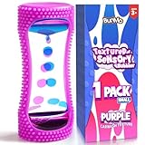 BUNMO Liquid Motion Bubbler Sensory Toy for Kids & Adults – Gentle Fidget Toy for Mindfulness – Stimulating Visual Sensory Experience – Colorful Bubble Fidget Timer for Desk & Travel - Purple