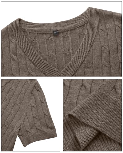 Image of Arach&Cloz Women's Wool Blend Spring Summer Lightweight Business Casual Sweater Tops 2026