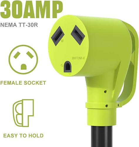 Miniatura 4 de AOWEITOUR Cable adaptador de generador NEMA 5-20P a NEMA TT-30R de 20 amperios, equipo de alimentación al aire libre para caravana, remolque, cámper