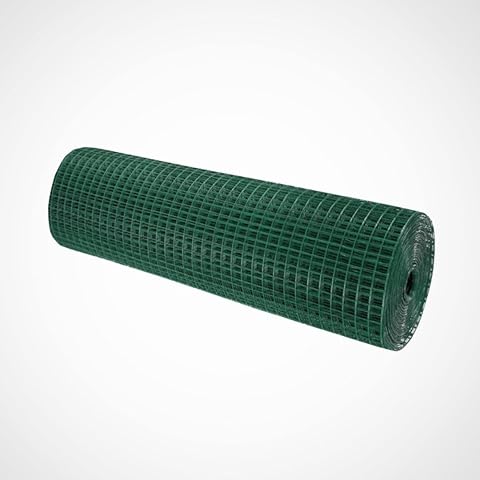 Bobina Malla Metálica Galvanizada Plastificada Cuadrados 6X6-1X25M