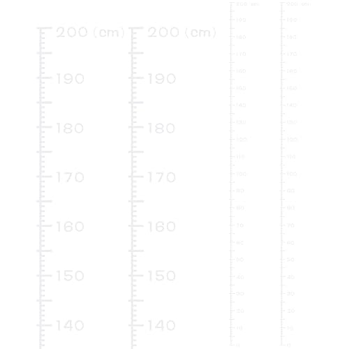 HARFINGTON 2 unidades de regla de crecimiento de regla de altura de 78.7 in, medida métrica de PVC, autoadhesiva, regla de entrega de medición,