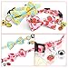 Ouligay 2PCS Bowtie Cat Collar with Bell Cute Breakaway Cat Adjustable Collar Kitten Breakaway Collars with Removeable Bowknot for Girl Cats Boy Male Cats Lemon Strawberry
