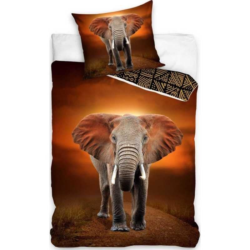 New Discount Parure de Lit Elephant - Housse de Couette Elephant 140x200 cm + Taie d'oreiller 65x65 cm en Coton (Parure Housse De Couette Elephant)