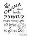 Produktbild Einfach Bemerkenswerte Ohana means. Family Means Nobody Gets Left Behind or forgotten  VINYL Wand Aufkleber Aufkleber  Made in USA  Inspiriert von Disney und Lilo und Stitch 11" x 15" schwarz