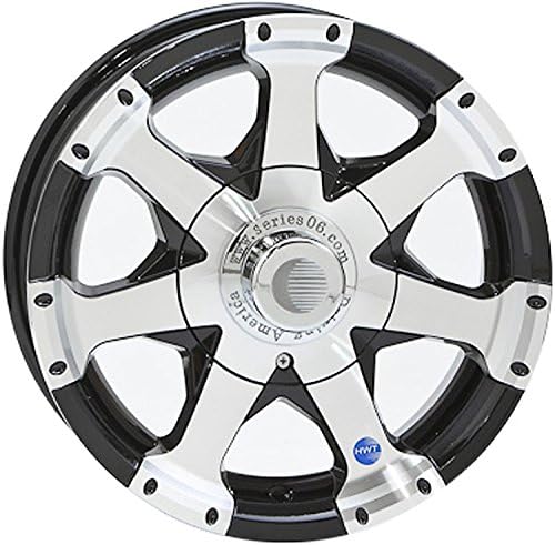 13 x 5 Black Series 6 Aluminum Trailer Wheel 5 on 4.50 Lug, 1,660 lb Load Capacity