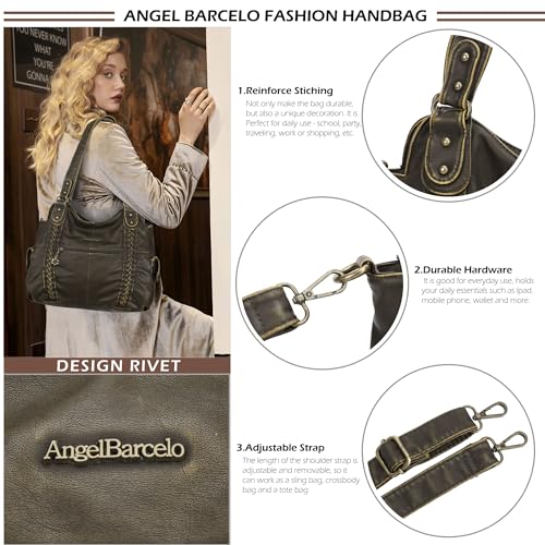 Image of Angel Barcelo Purses for Women Soft PU Leather Shoulder Bag Crossbody Purse and Handbags