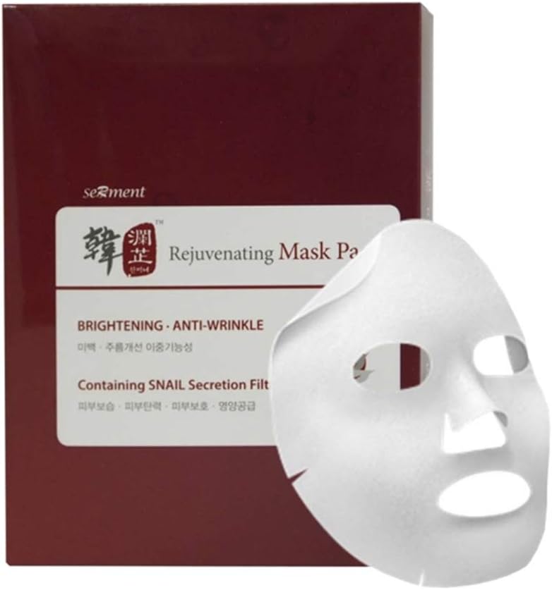 SERMENTKorean Cosmetics Rejuvenating Snail Mask 10pcs With Advanced Super Liposome technology