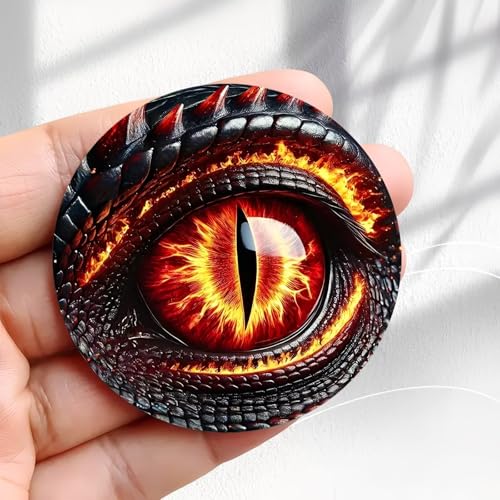 Imán Decorativo Vintage de Ojo de Dragón en Acrílico