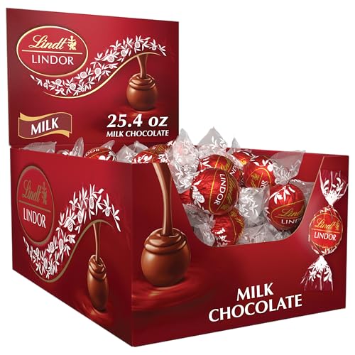 Lindt LINDOR Dark Chocolate Candy Truffles, Dark Chocolate with Smooth, Melting Truffle Center, 25.4 oz., 60 Count