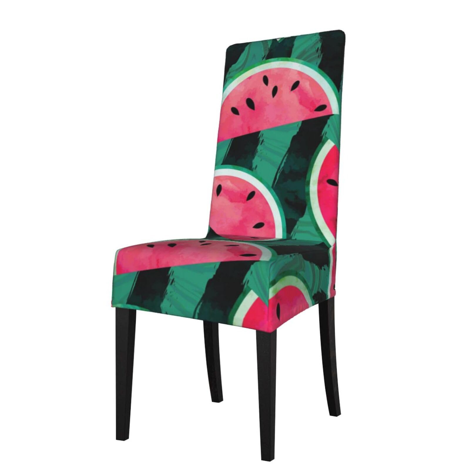 LKYMOH Summer Watermelon Cool, Chair Covers Stretch Chair Slipcovers for Dining Room, for Party Pet Protection Universal Fit Soft Polyester