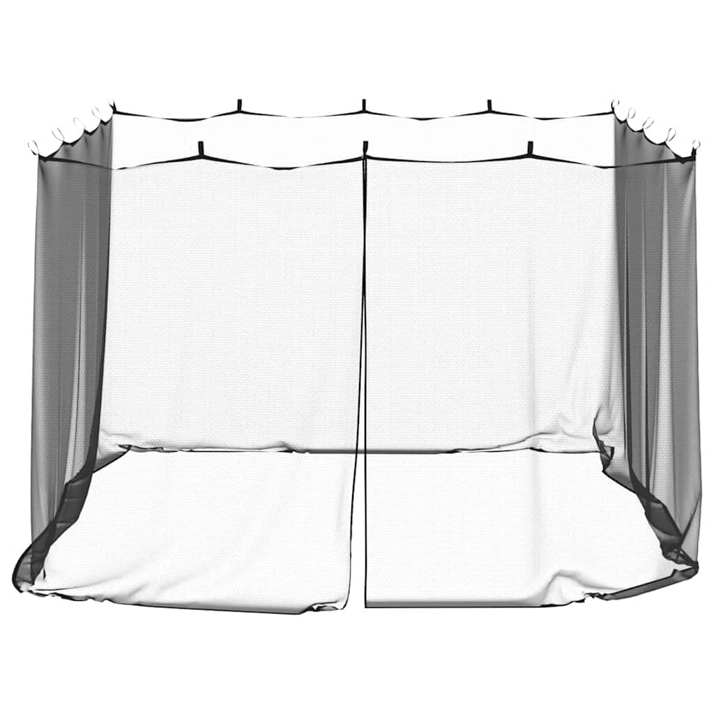 Moskitiera do użytku na zewnątrz, prostokątna, 220 oczek, czarna, 300 x 300 x 200 cm, materiał poliestrowy, z zamkiem błyskawicznym, idealna na kemping, do aktywności na świeżym powietrzu