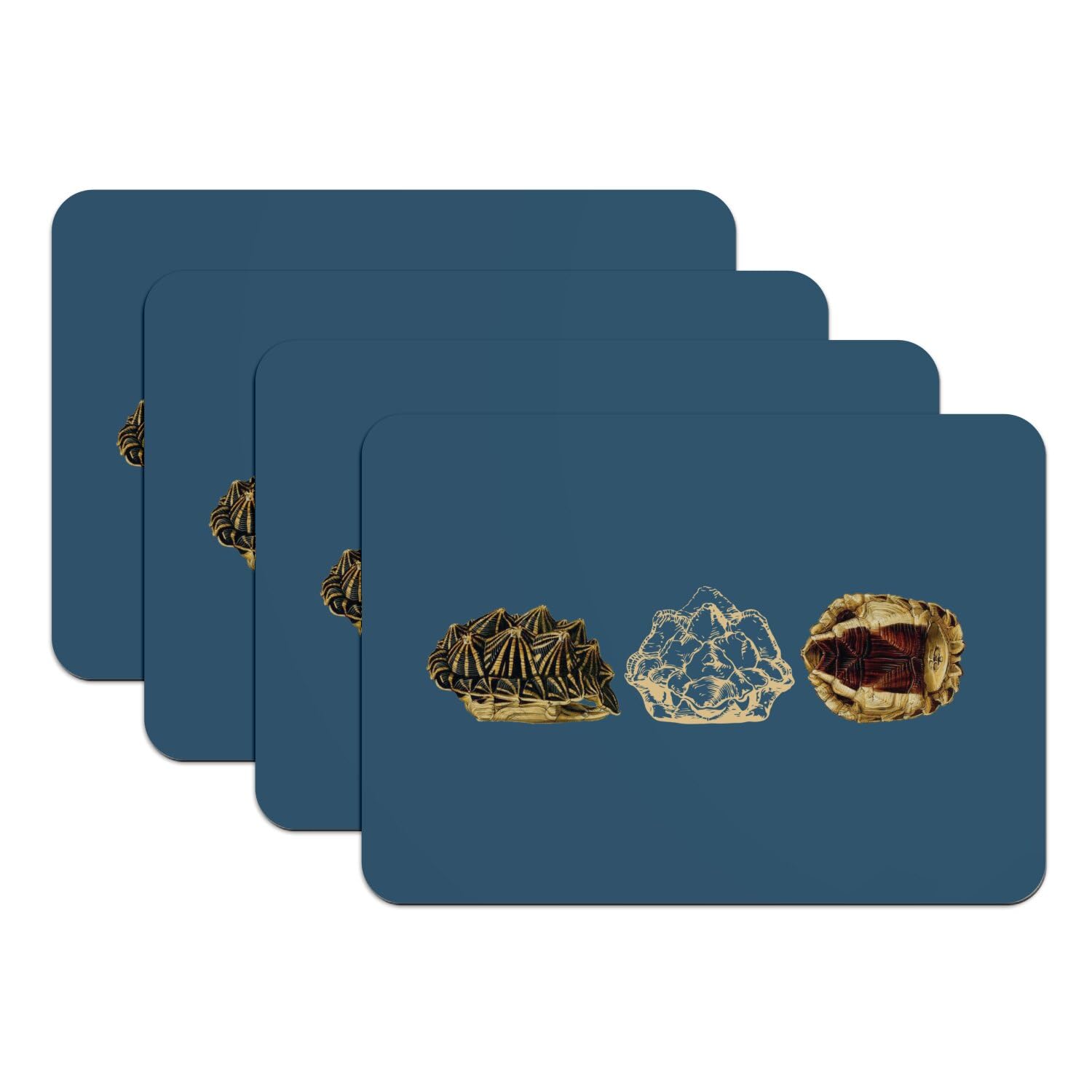 Set de table bleu illustration tortue pour décoration table style bord de mer
