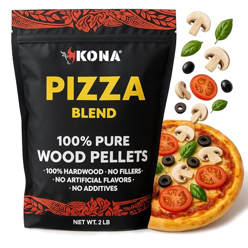 Comparison: Best Wood For Pizza Ovens 6 Kona Pizza Blend Wood Smoker Pellets, 100% Natural Hardwood - Rich Smoky Flavor - Ideal for Pizza Ovens, Smokers, and Smoker Tubes - 2 Pounds