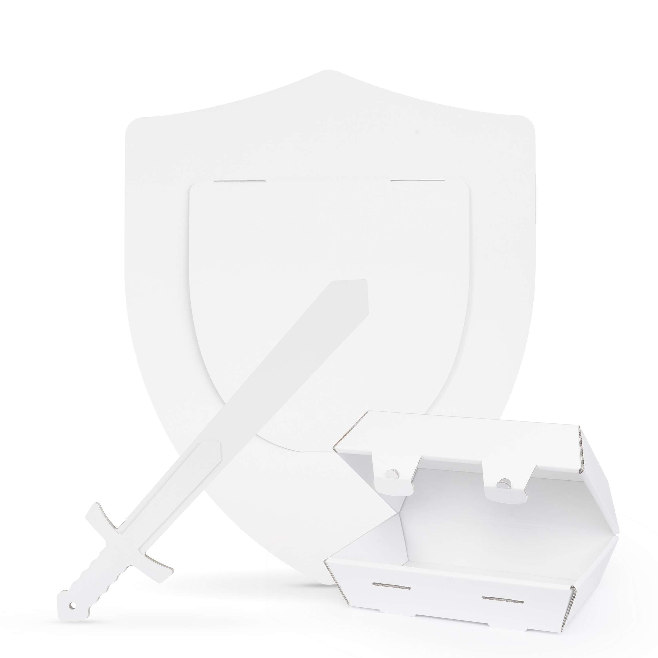 Déguisement de Chevalier pour Enfants avec Bouclier Épée et Coffre au Trésor 70 x 55,5 x 20 cm Déguisement Enfant pour le Carnaval et l'anniversaire des Enfants Costume Halloween