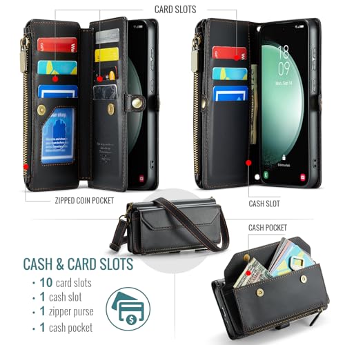 Étui portefeuille Samsung S23 FE 5G en cuir avec blocage RFID et vitre - 3