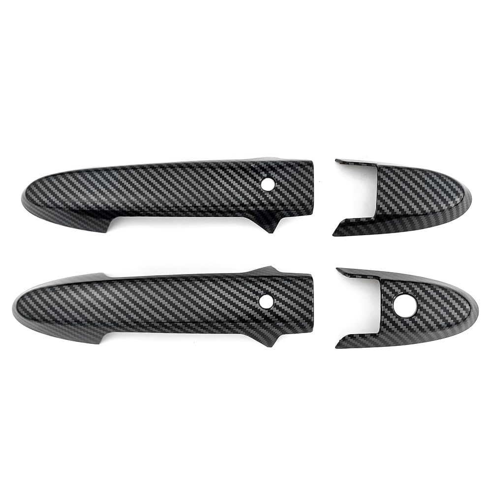 Compatible for Honda HRV HR-V 2016 2017 2018 2019 2020 2021 2022 Exterior Accessories Front Door Handle Cover Trim ABS Decor Scratch Protector Caps (Carbon Fiber Pattern Color)