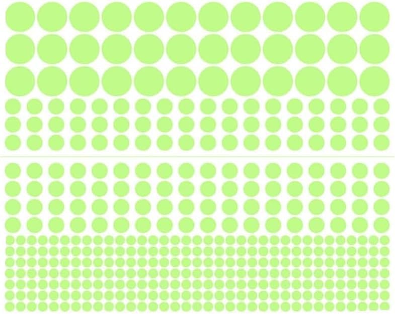 1 Sheet 407 Pcs Glow in The Dark Wall Stickers, Removable Glow in Dark Dots Wall Decals Stickers...